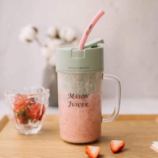 Professional Mini Juicer – Portable Blender & Smoothie Maker with Built-In Straw